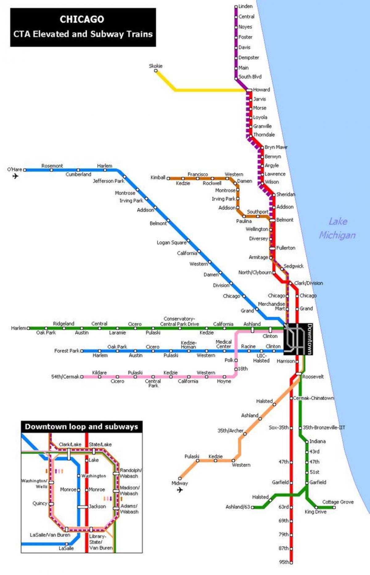 نقشه مترو شیکاگو