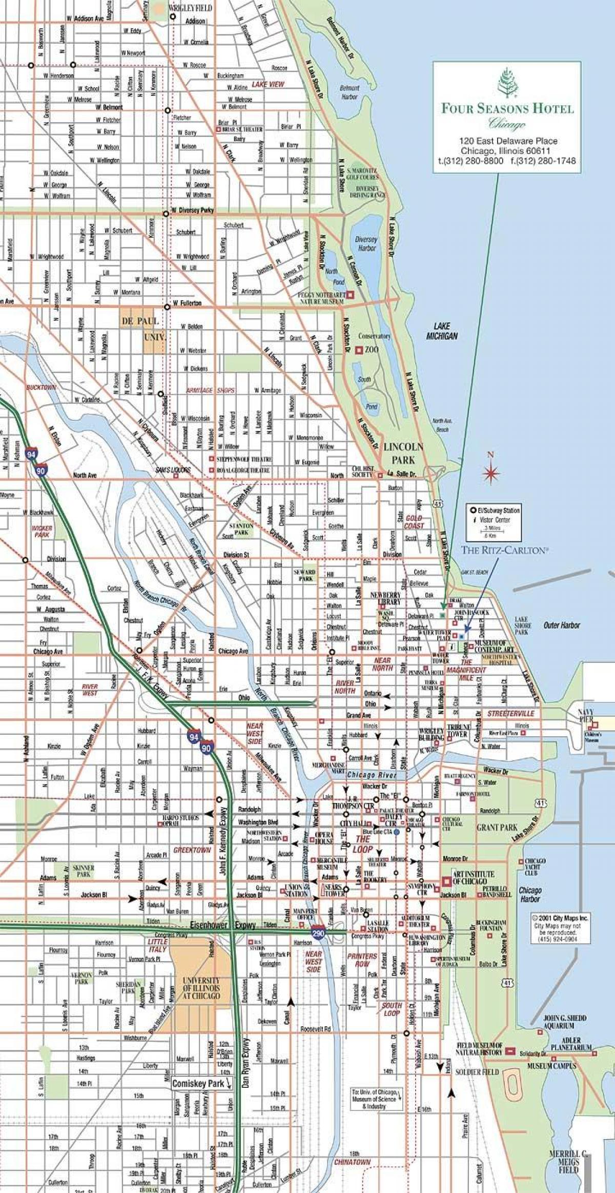 نقشه خیابان های شیکاگو