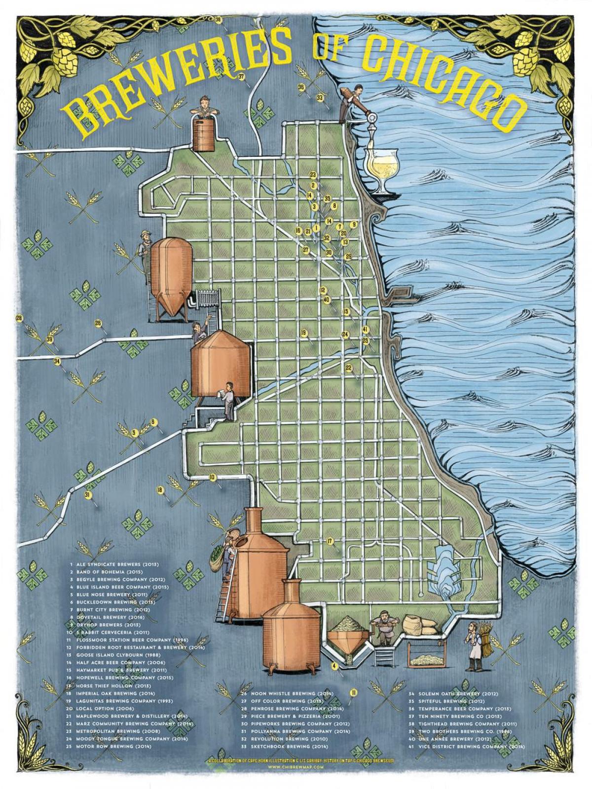 شیکاگو آبجو نقشه