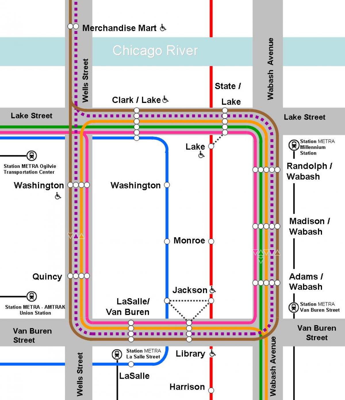 خط نارنجی نقشه شیکاگو