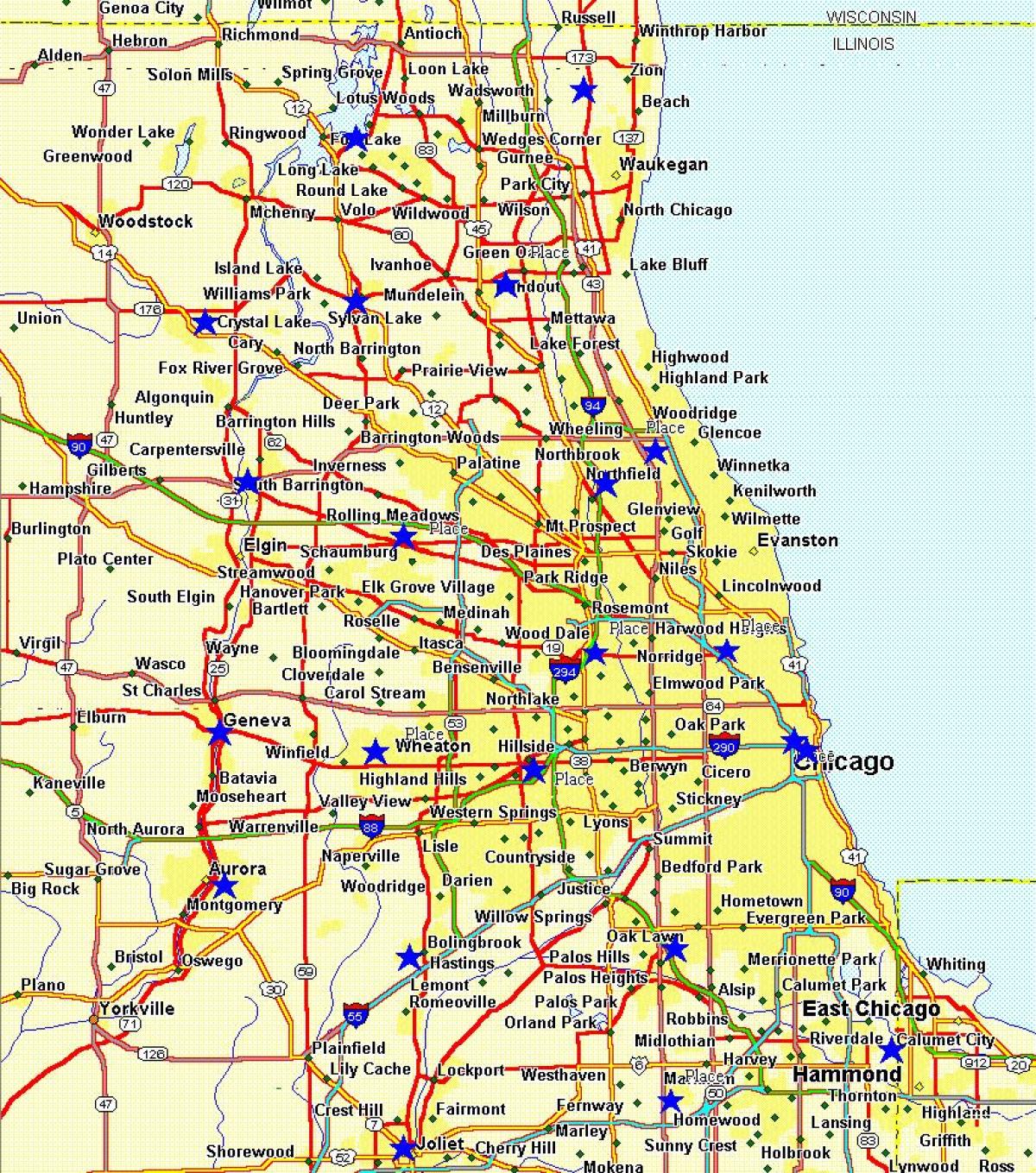 نقشه شهر شیکاگو