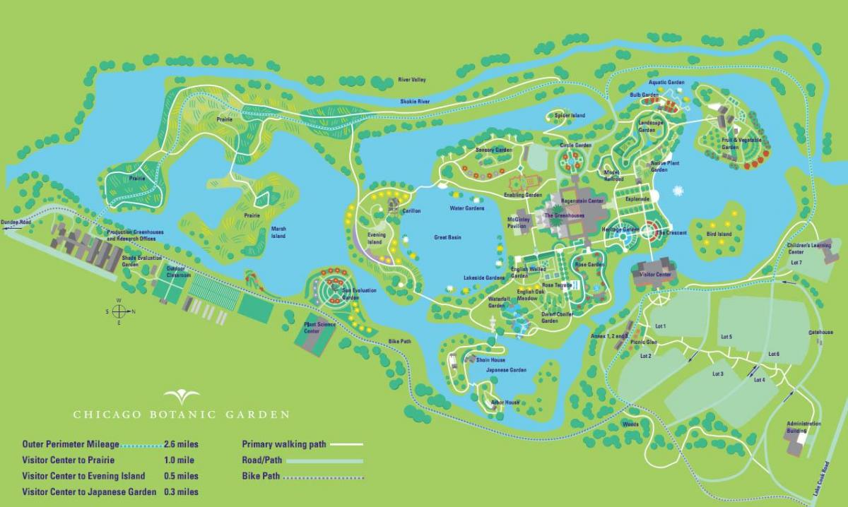 Chicago botanic garden نقشه