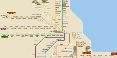 شیکاگو حمل و نقل عمومی نقشه