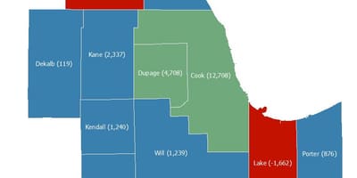 نقشه cook county