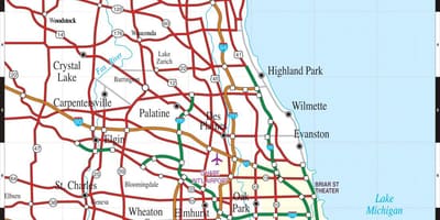 نقشه از Chicago, il