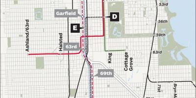 Redline شیکاگو نقشه