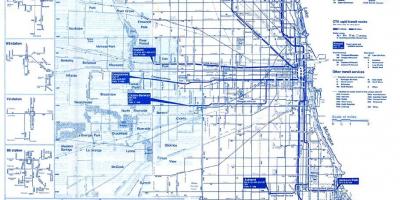 شیکاگو اتوبوس سیستم نقشه