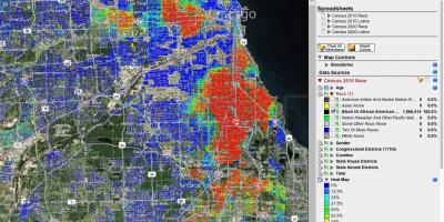 شیکاگو تیراندازی در نقاط در نقشه