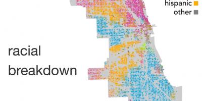 نقشه از شیکاگو قومیت