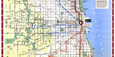 نقشه از محدوده شهر شیکاگو