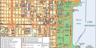نقشه از مرکز شهر شیکاگو
