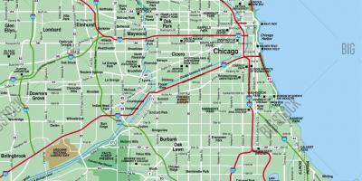 نقشه منطقه شیکاگو